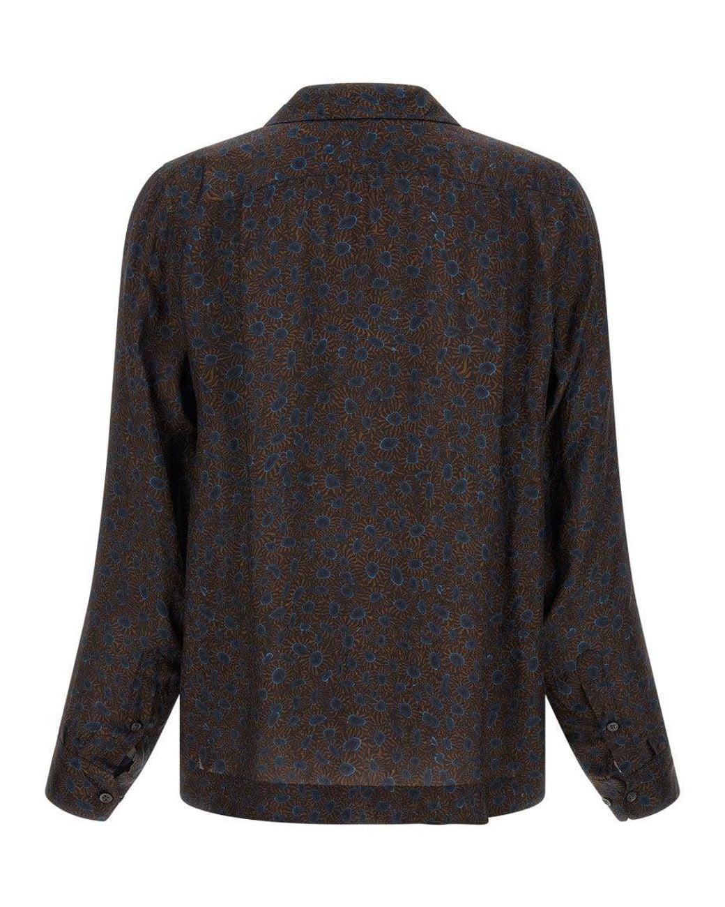 Dries Van Noten Black Relaxed Abstract Shirt for men