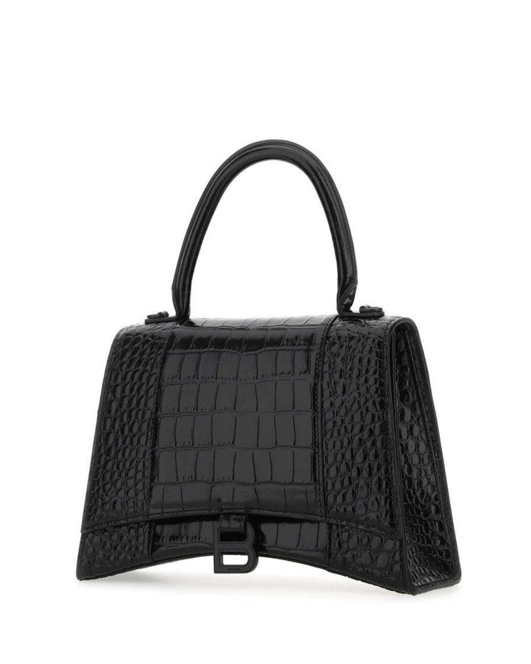 Balenciaga Black Hourglass Satchel Bag