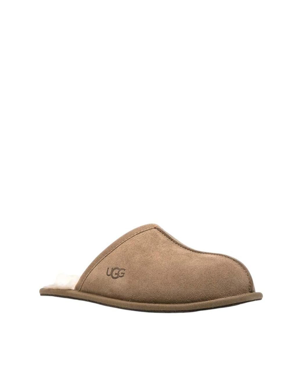 Ugg Brown Logo Scuff Slides for men