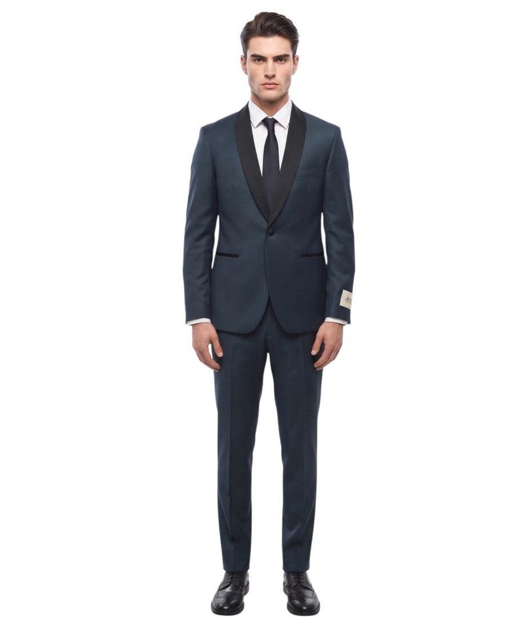 Corneliani Blue Shawl Lapel Suit for men
