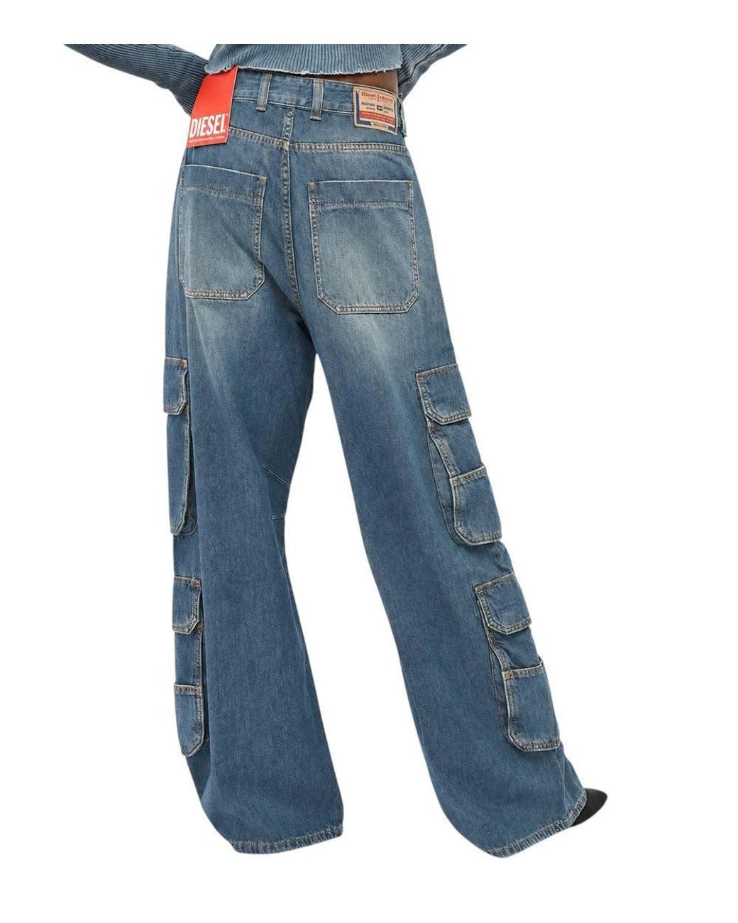 DIESEL Blue Loose Low Rise Jeans
