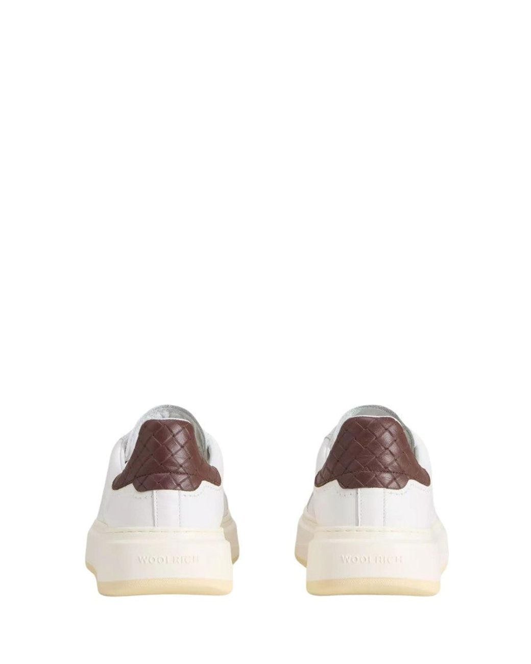 Woolrich White Logo Sneakers for men