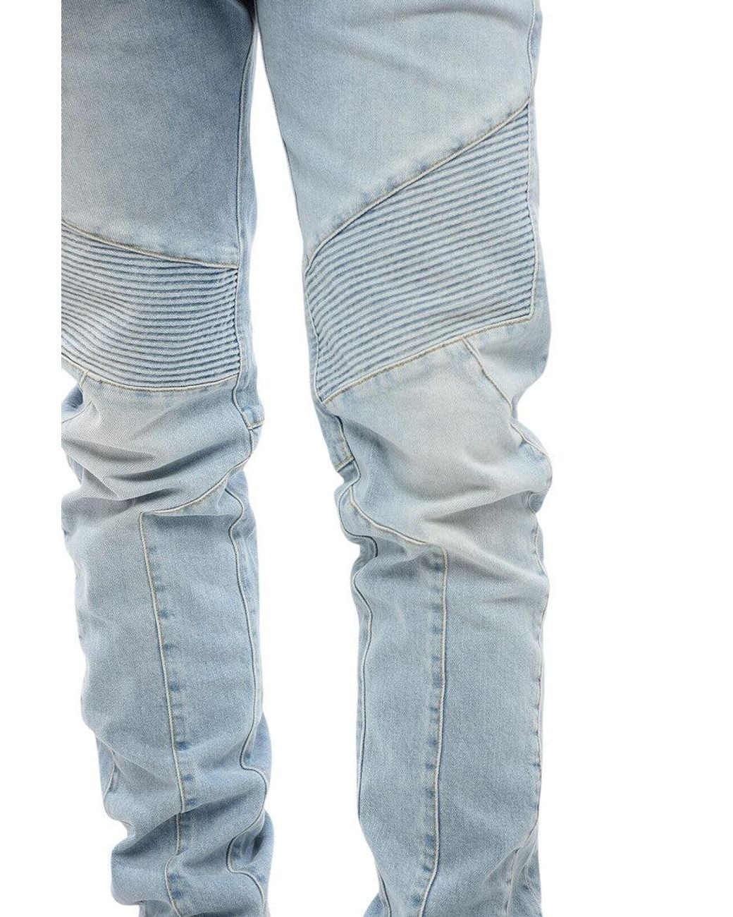 Balmain Blue Mid Rise Jeans for men