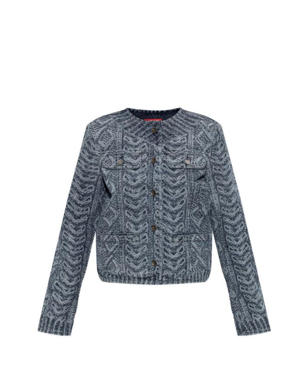 DIESEL Blue Denim Cotton Jacket