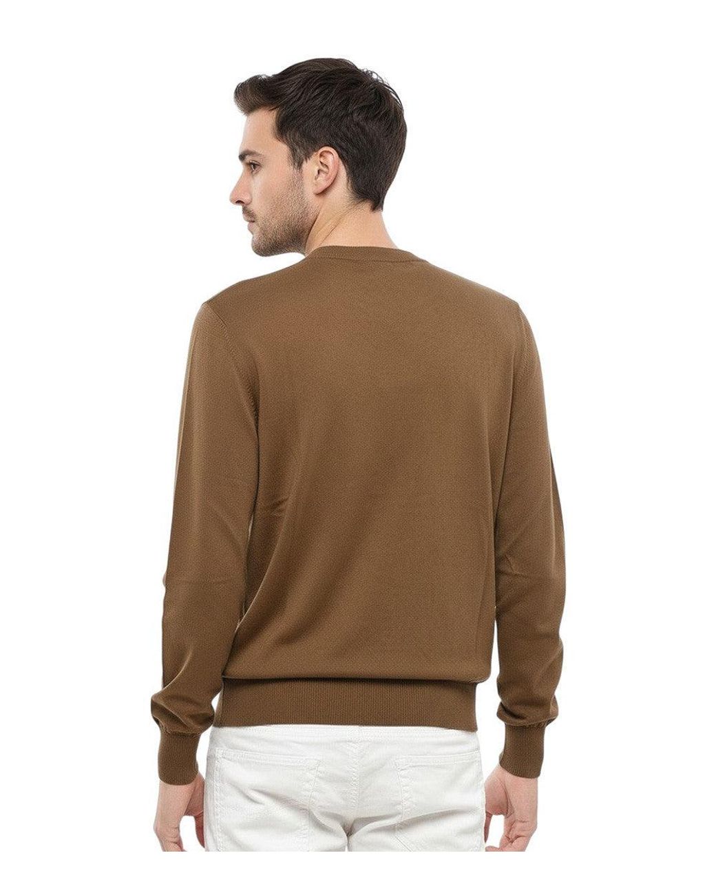 DIESEL Brown Crew Neck Sweater for men