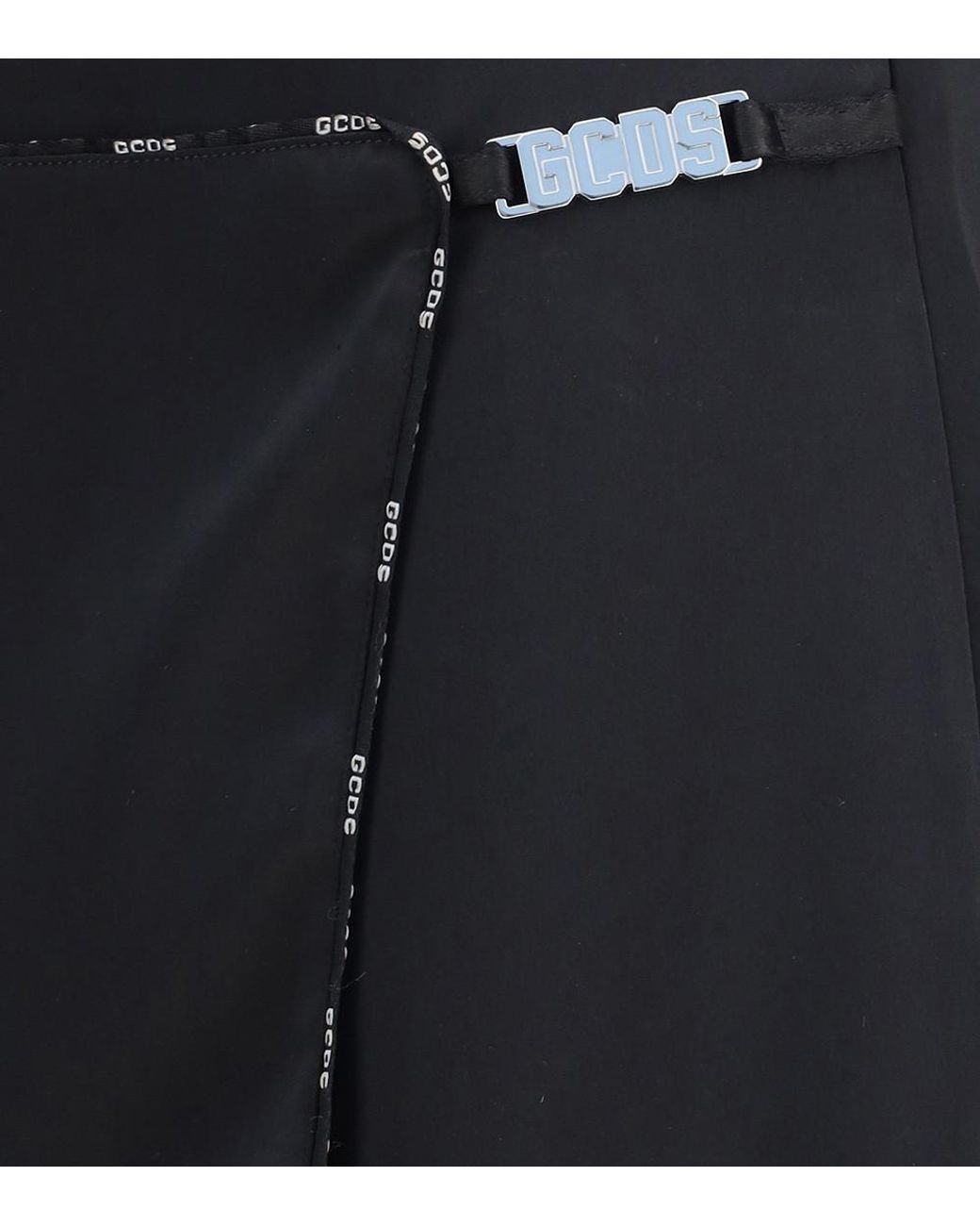 Gcds Blue Solid Mini Skirt