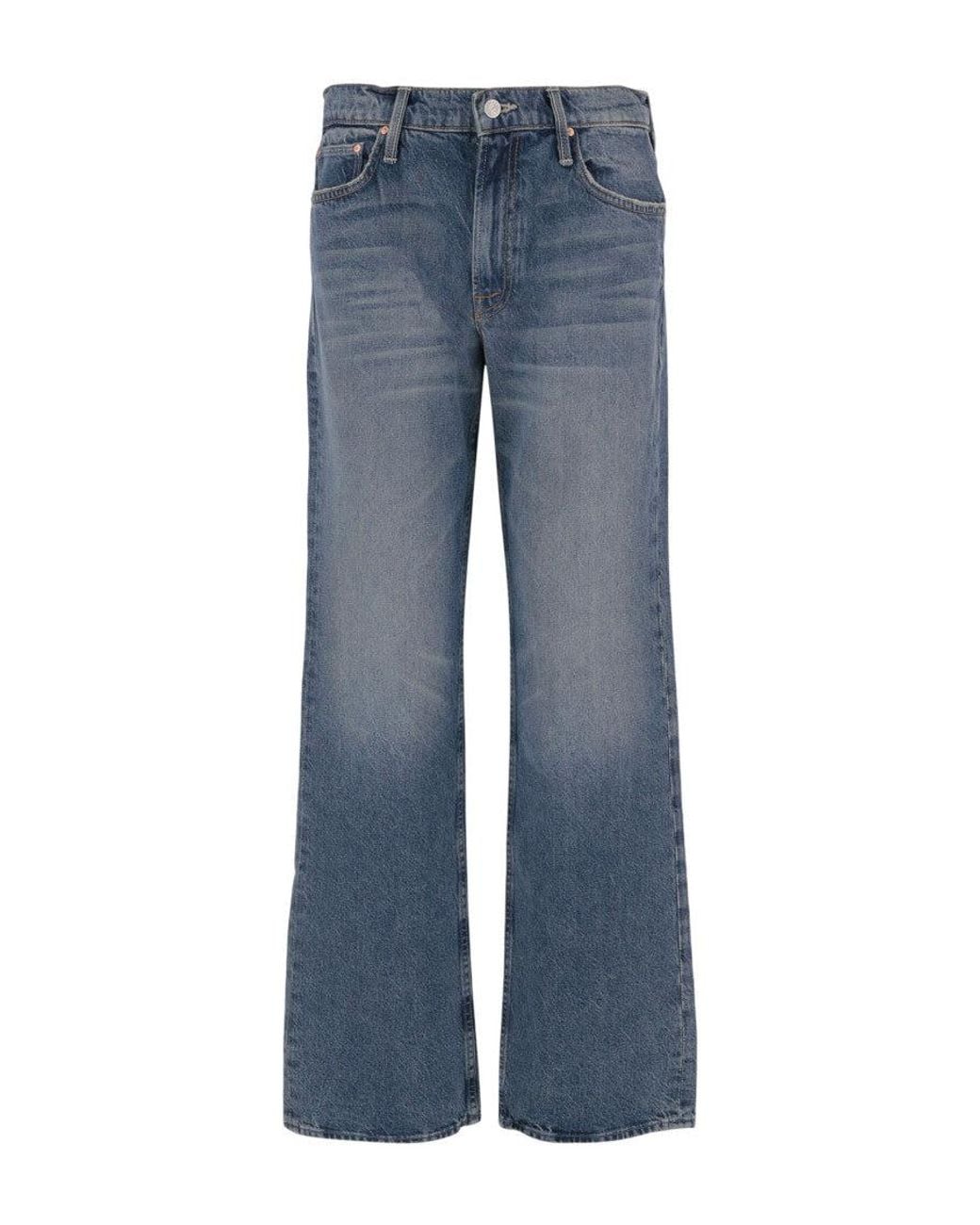 Mother Blue Flared High Rise Jeans
