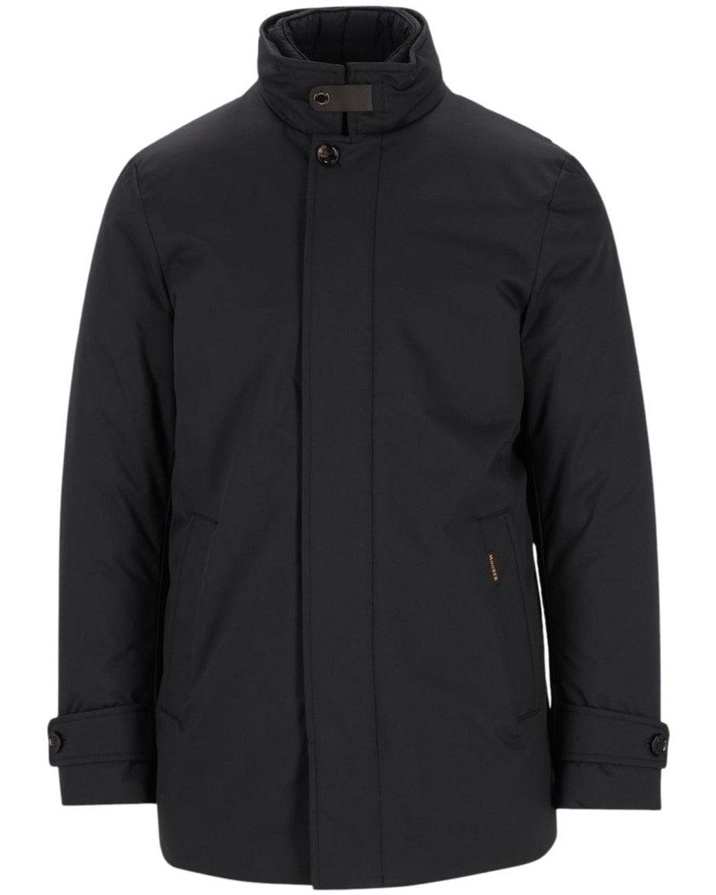 Moorer Black Dark Quilted Jacket for men