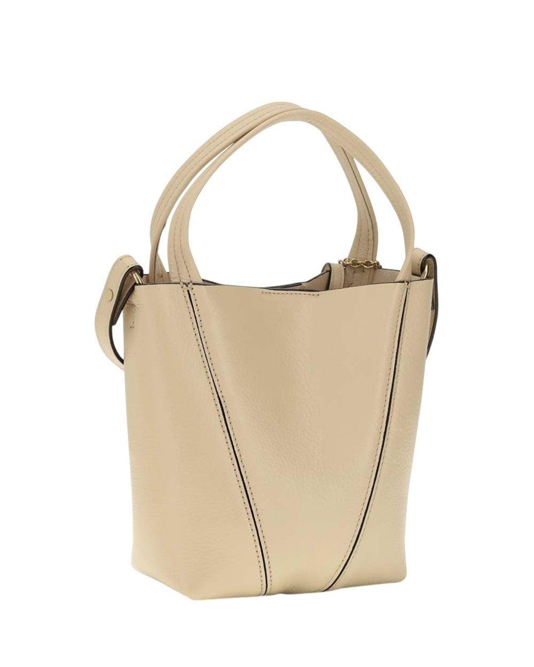 Chloé White Spin Small Tote