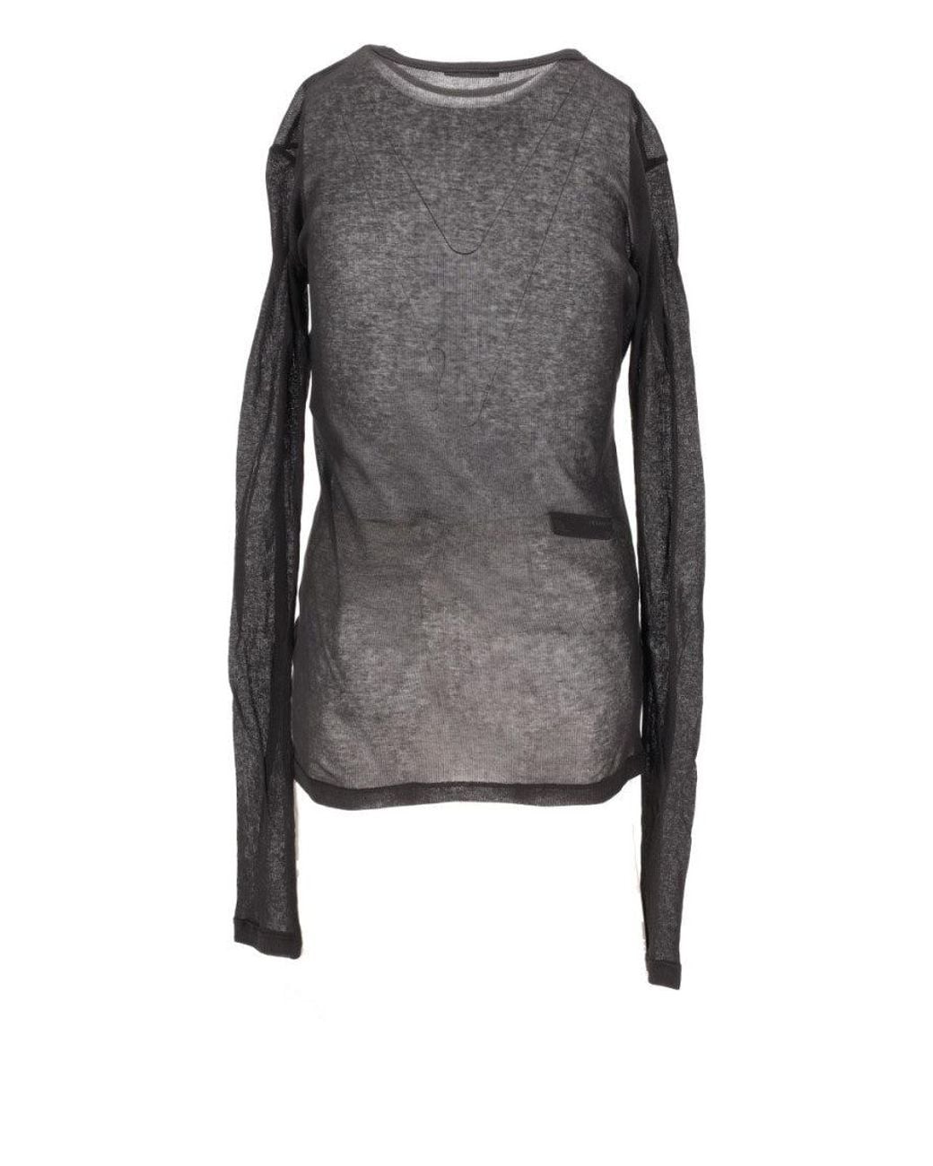 Ann Demeulemeester Black Fiene Slim Fit Long Sleeve T-Shirt