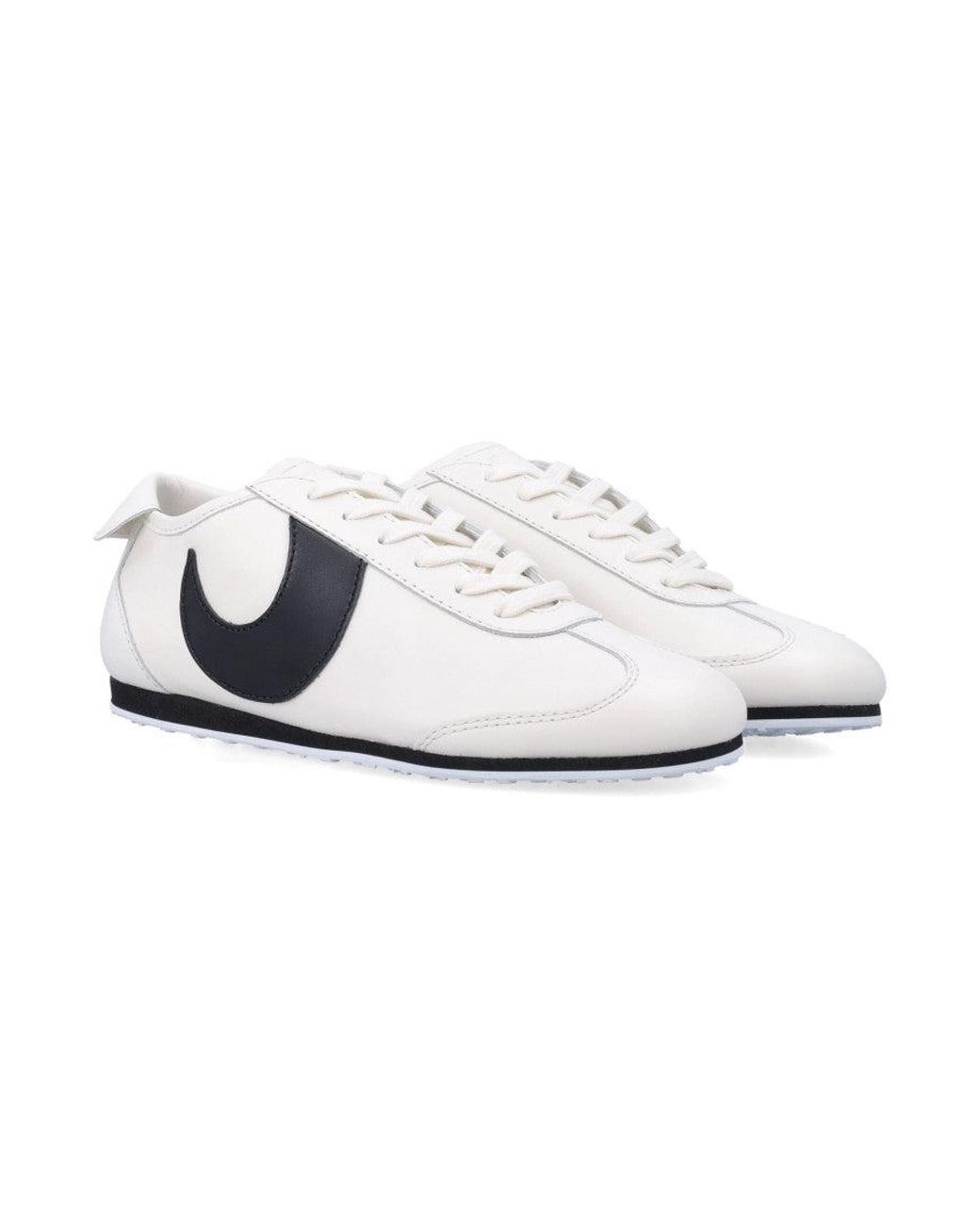MARINE SERRE White Astra Leather Sneakers
