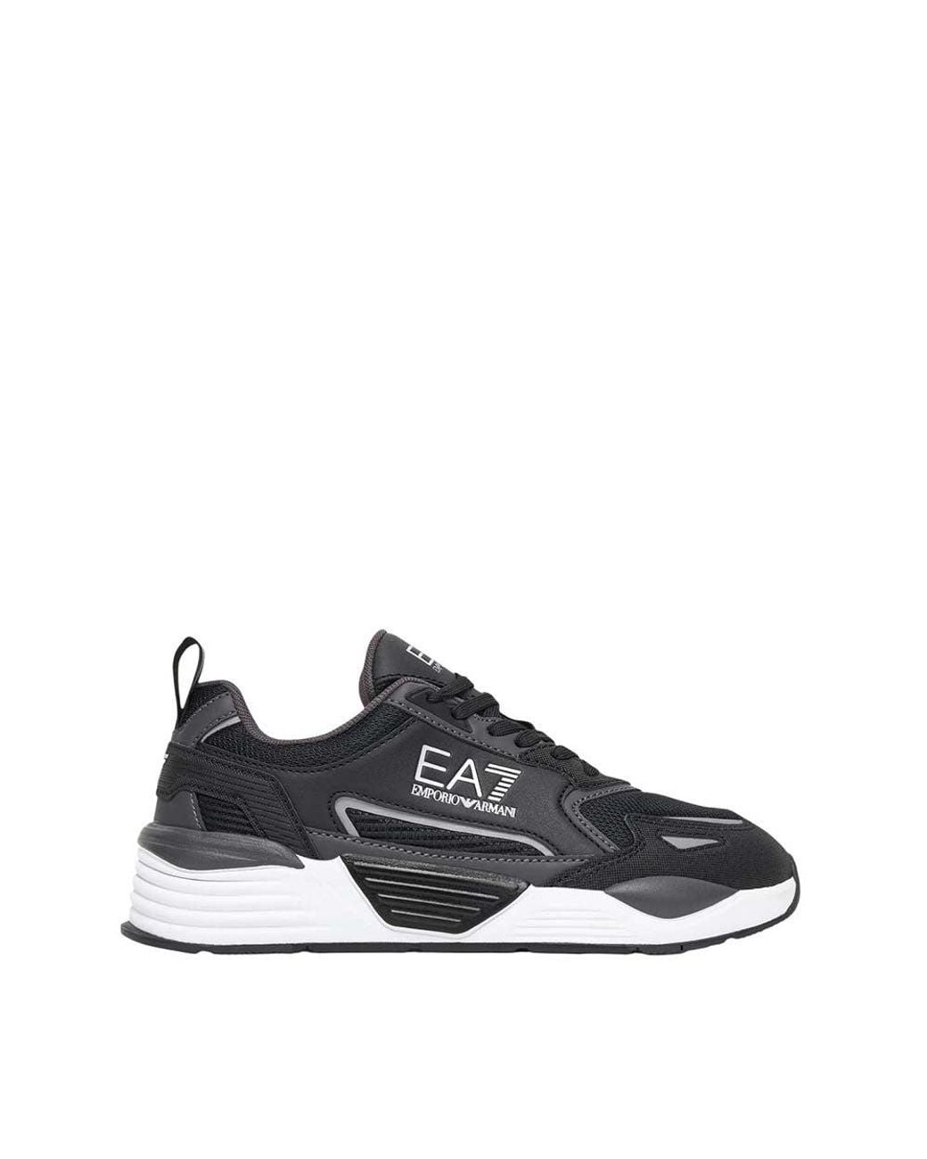 EA7 Blue Side-Logo Sneakers for men
