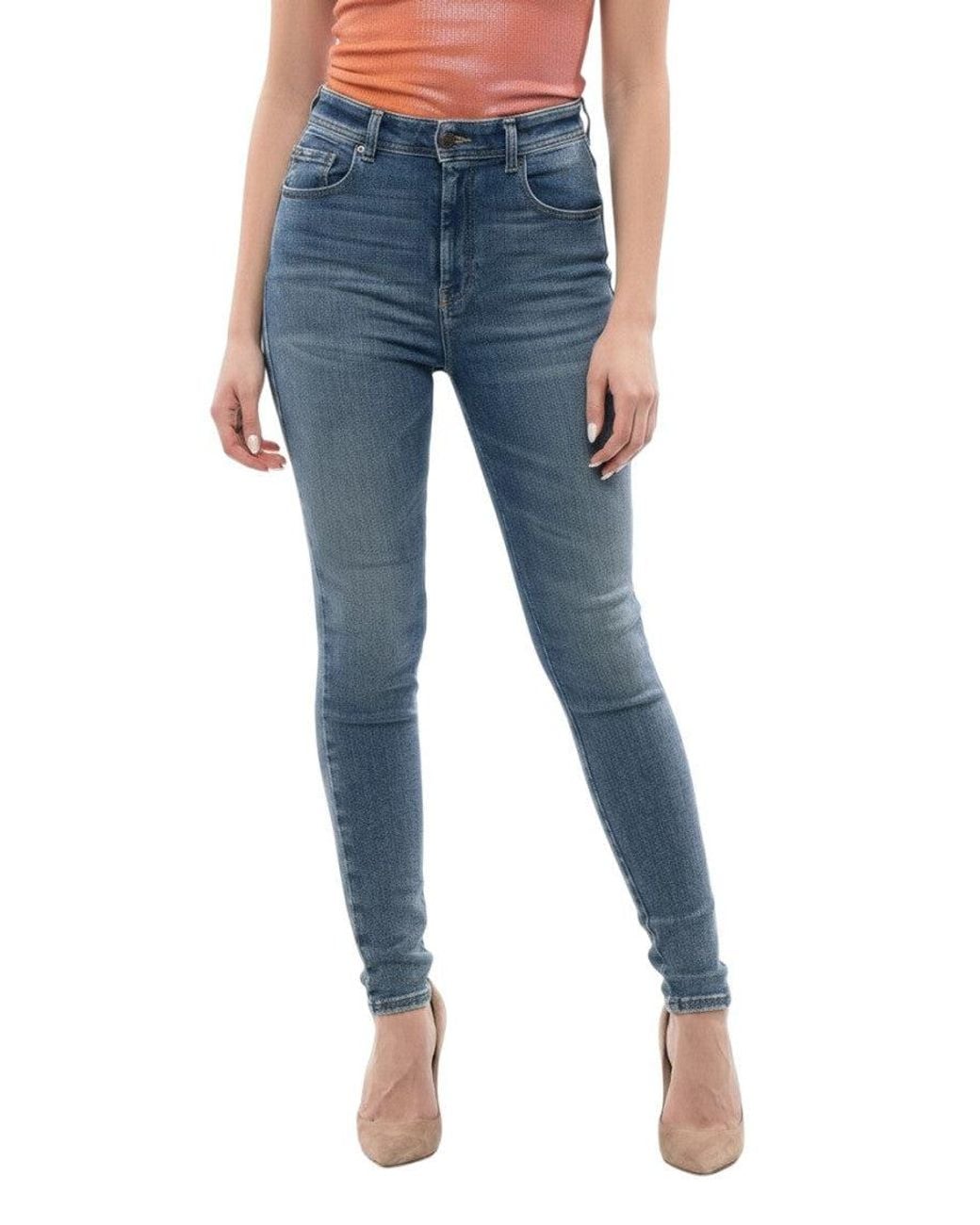 DIESEL Blue Skinny High Rise Jeans