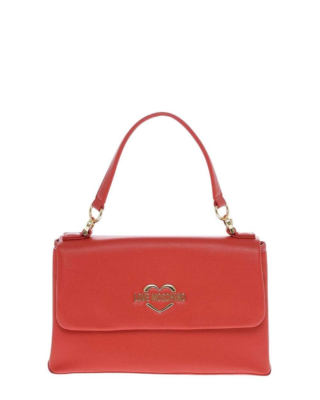 Love Moschino Red Logo Small Satchel