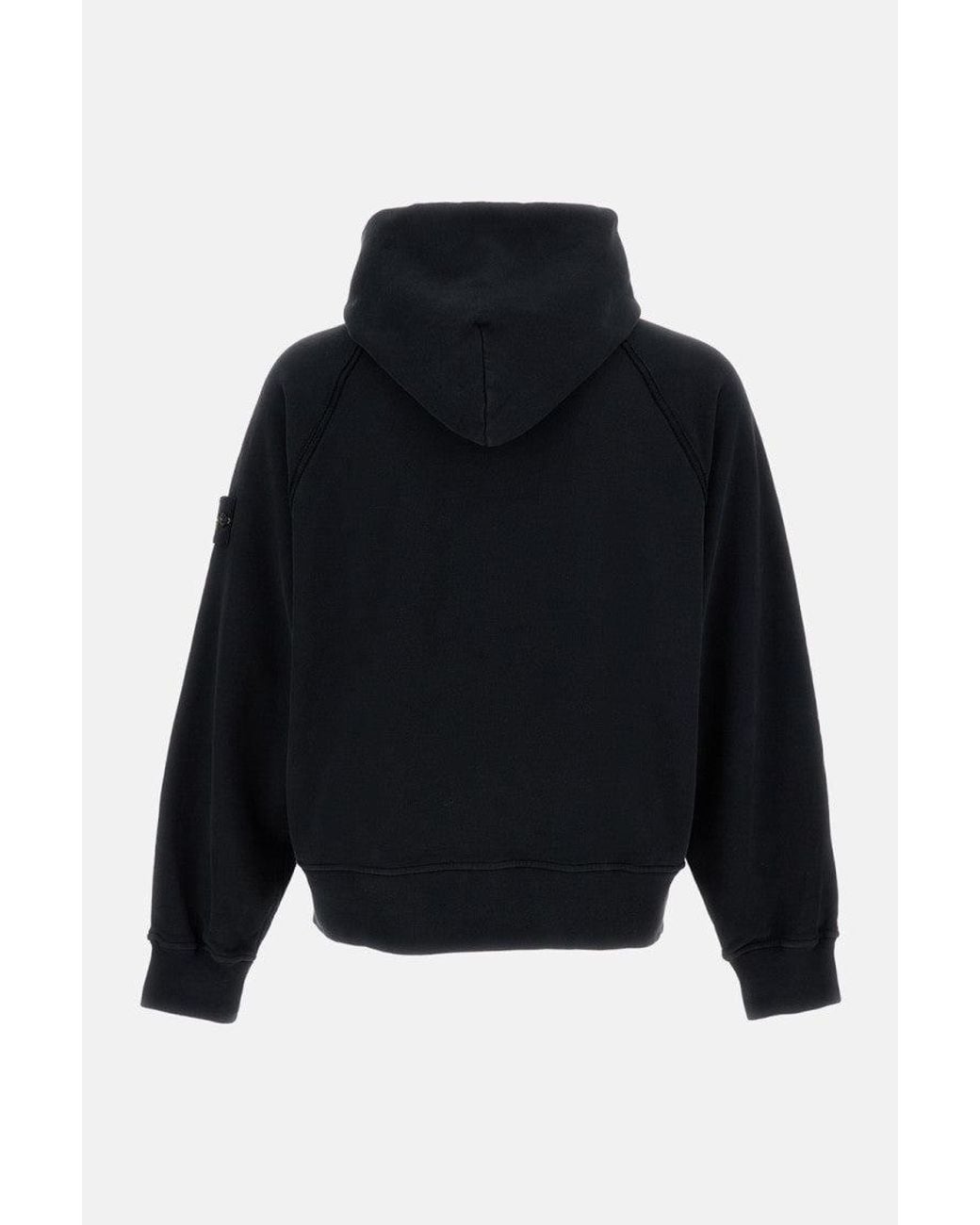 Stone Island Blue Logo Hoodie for men