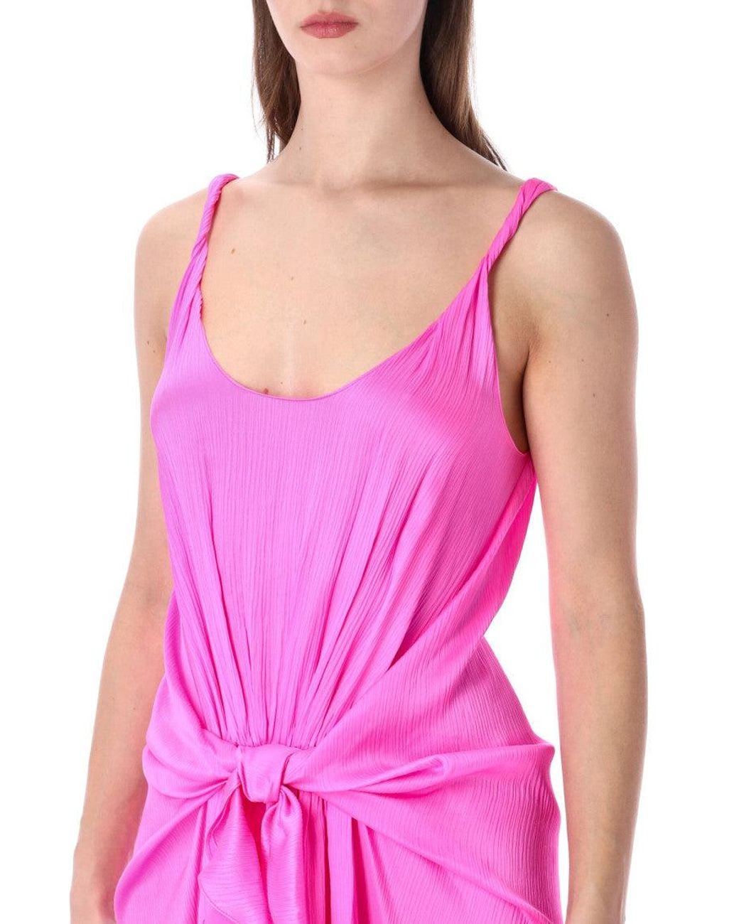 J.W. Anderson Pink Knotted Waist Long Dress
