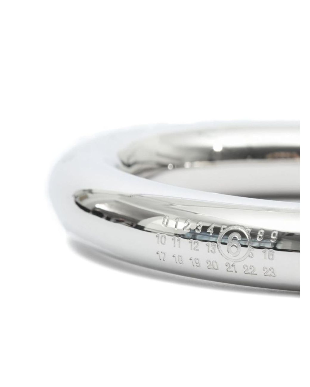 Mm6 Bangle Rings MM6 by Maison Margiela Numeric Pattern Bangle Bracelet in White | Lyst