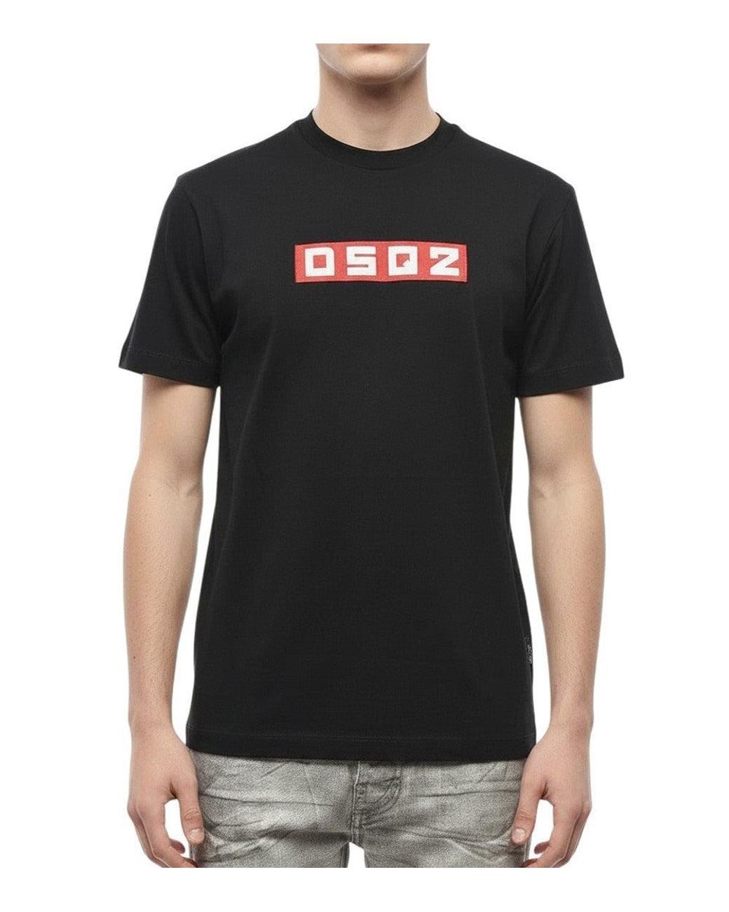 DSquared² Black Regular Logo T-Shirt for men
