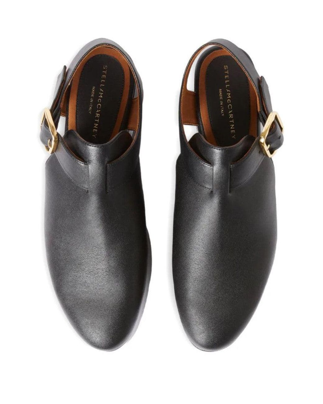 Stella McCartney Black Round Toe Wedges