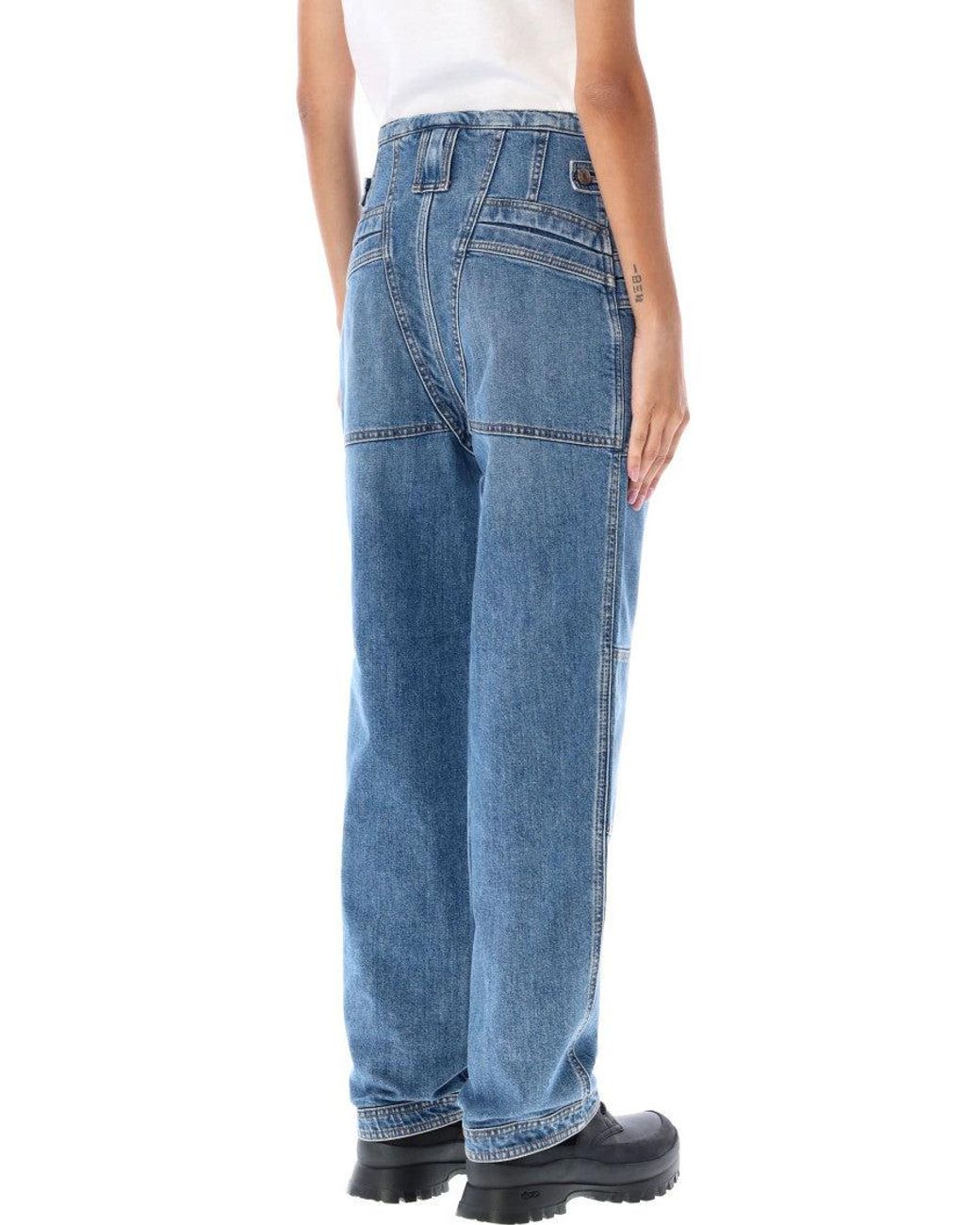 Stella McCartney Blue Straight-Leg Cargo Jeans