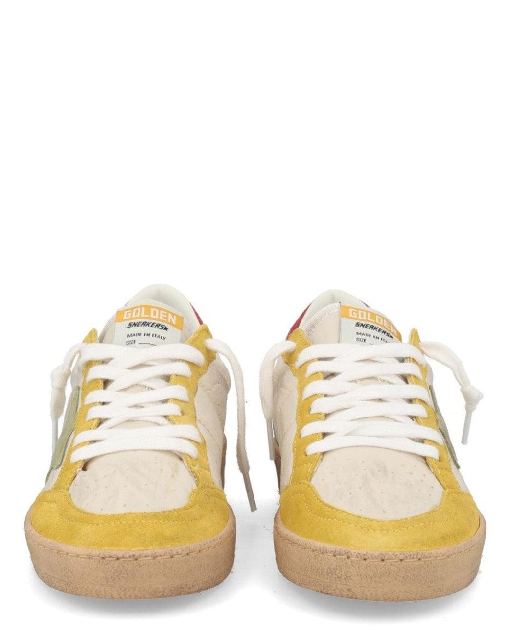 Golden Goose Deluxe Brand Yellow Color Block Sneakers