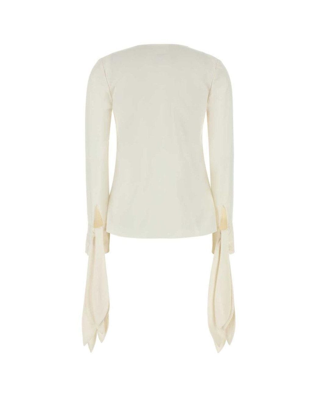 Givenchy White Ruffle Detailing Blouse
