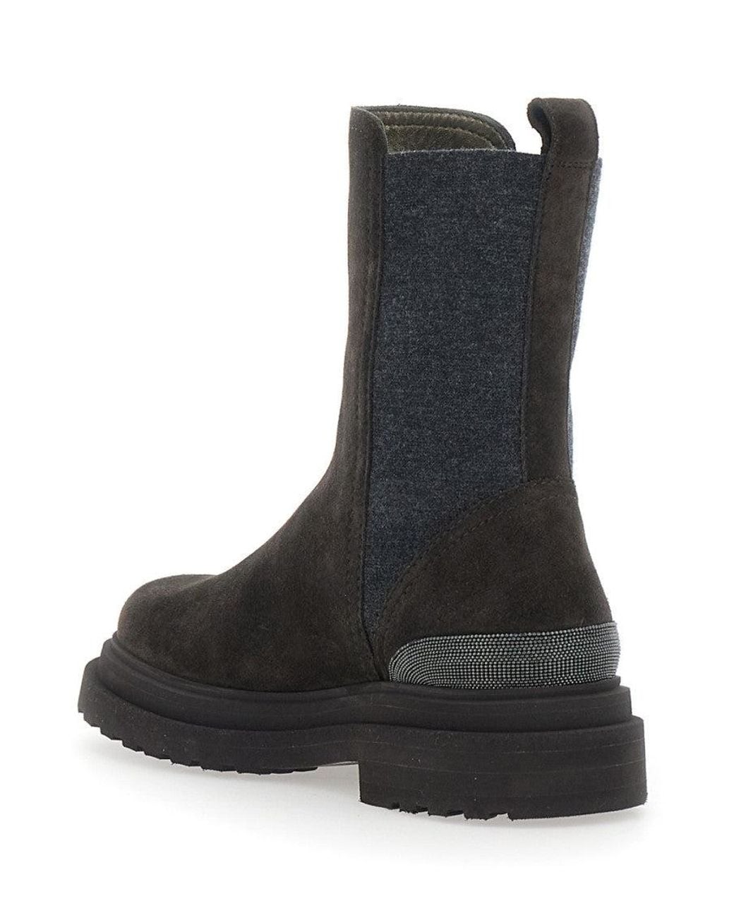 Brunello Cucinelli Black Mini Ankle Boots