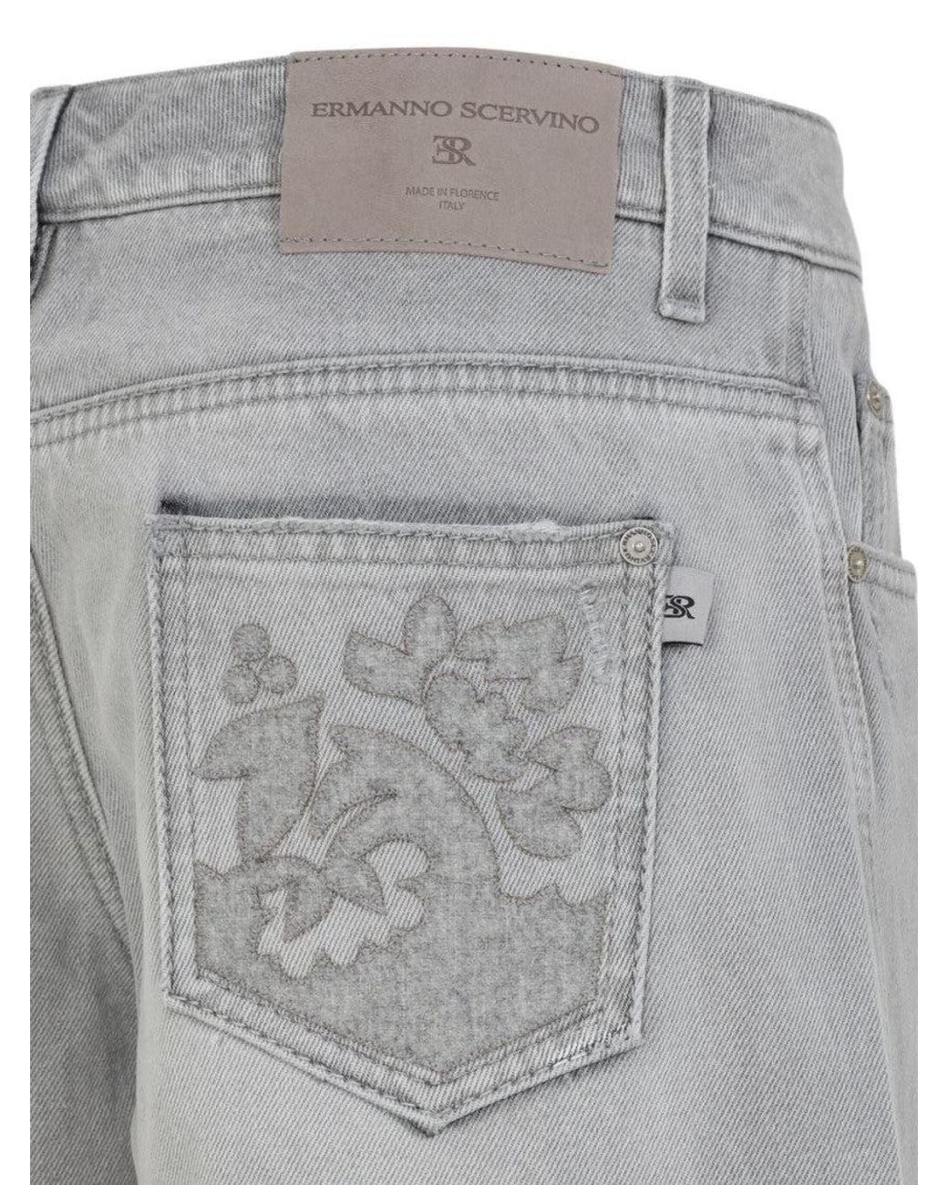 Ermanno Scervino Gray Baggy Jeans