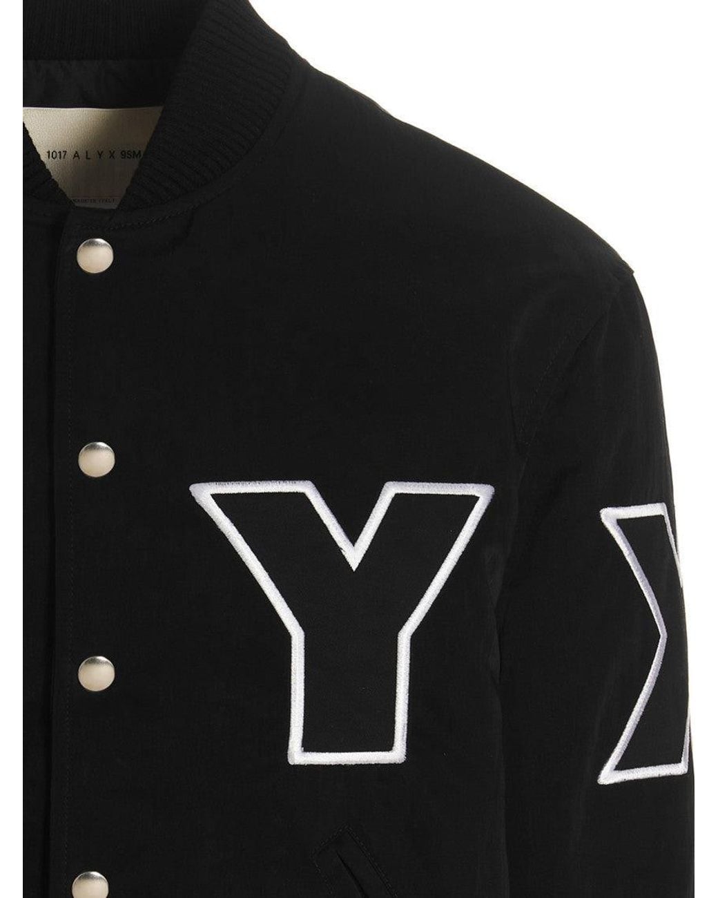1017 ALYX 9SM Black Logo Bomber Jacket for men