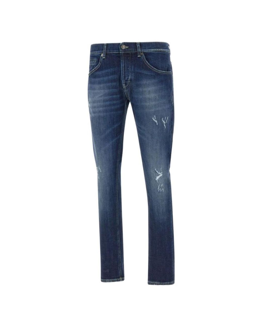 Dondup Blue Slim Solid Jeans for men