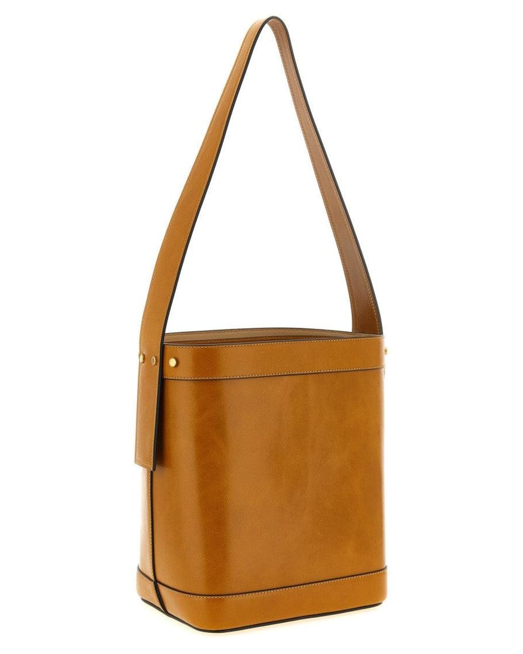 Versace Brown Pivot Small Bucket Bag