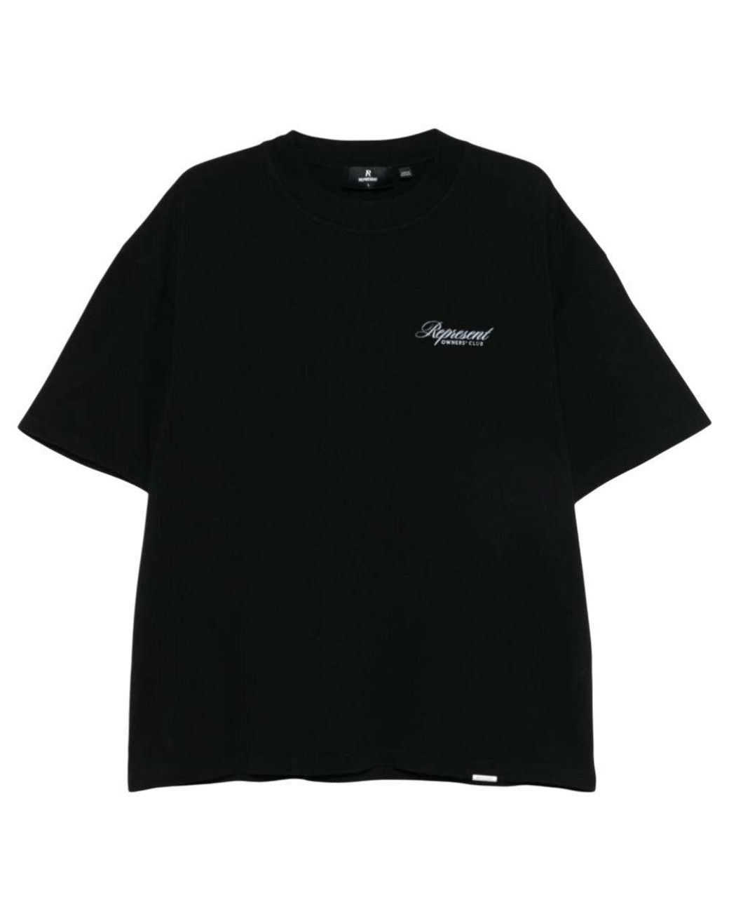 Represent Black Crew Neck T-Shirt for men