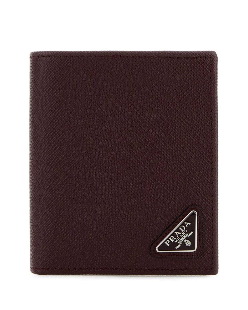 Prada Purple Dark Minuteria Textured Wallet for men
