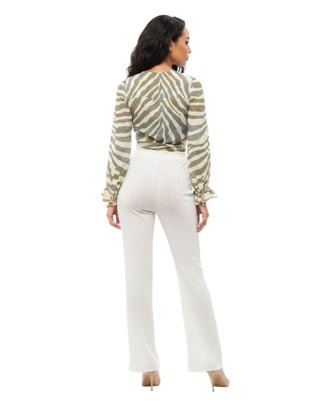 Balmain White Flared Drawstring Pants