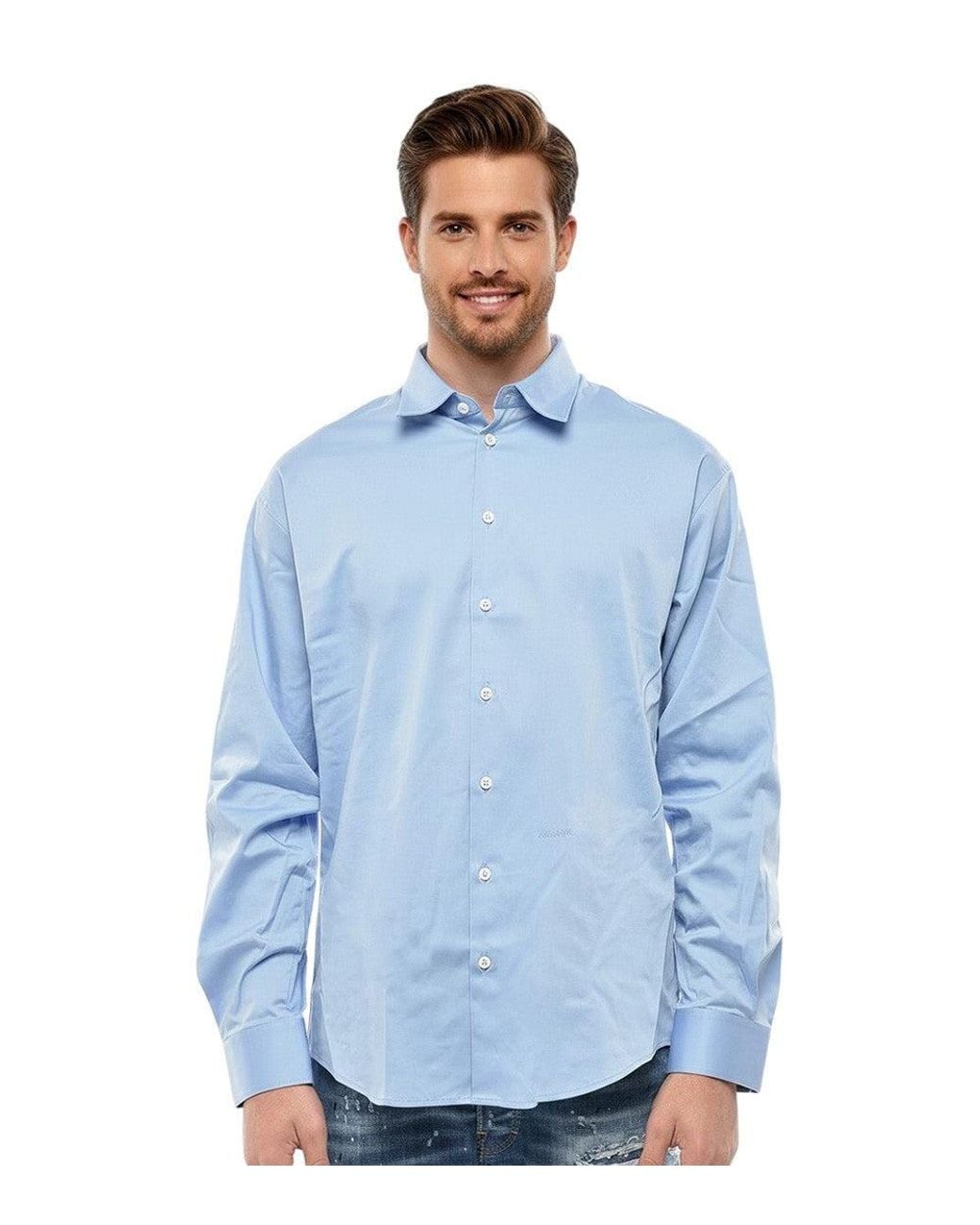 DSquared² Blue Sky Relaxed Solid Shirt for men