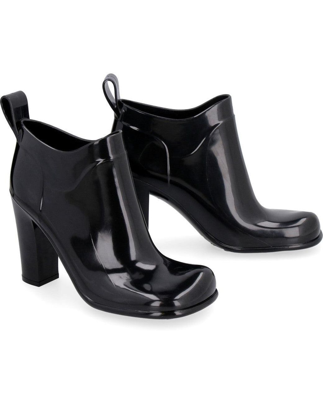Bottega Veneta Black Solid Square Toe Boots