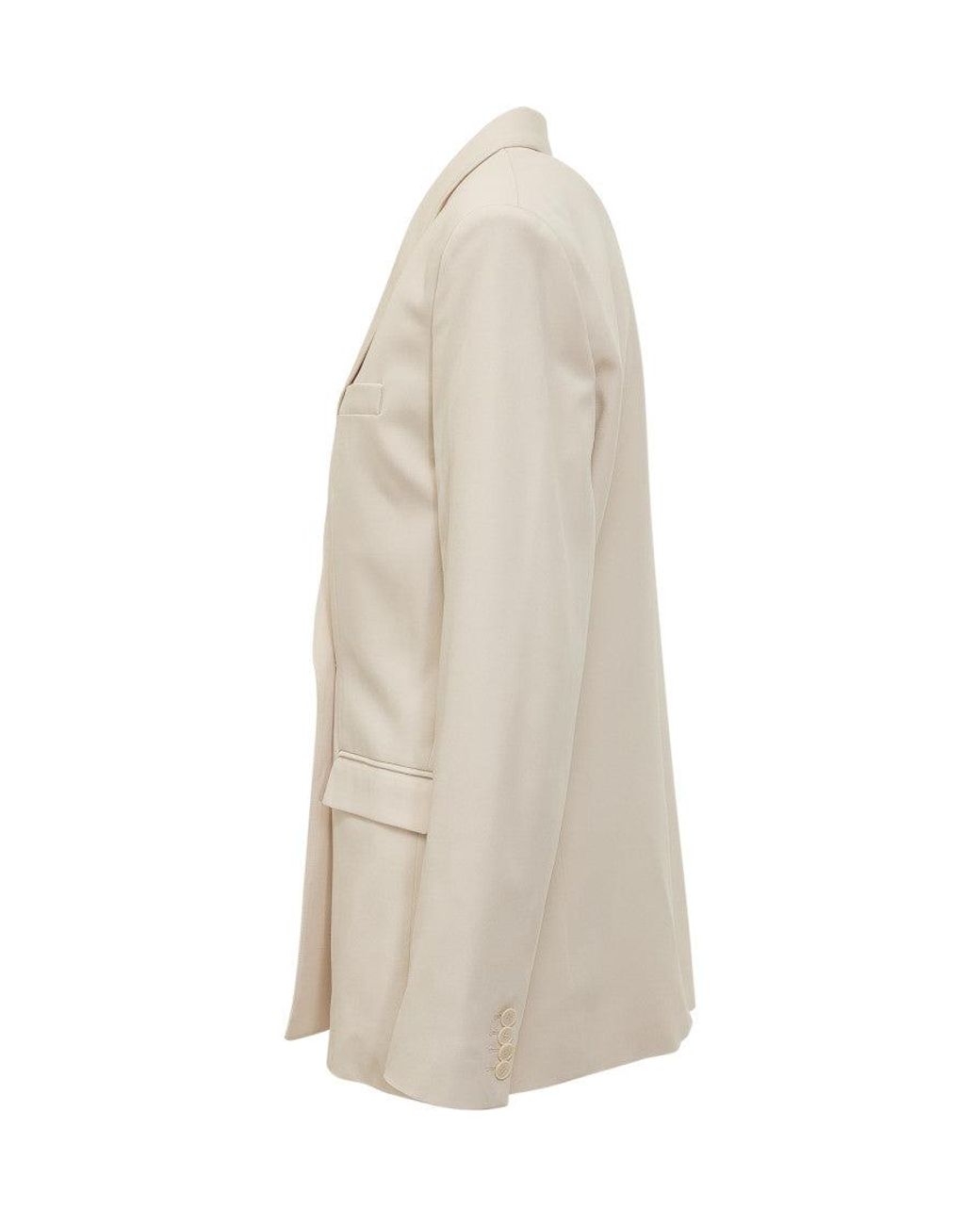 Isabel Marant White Solid Notched Lapel Blazer