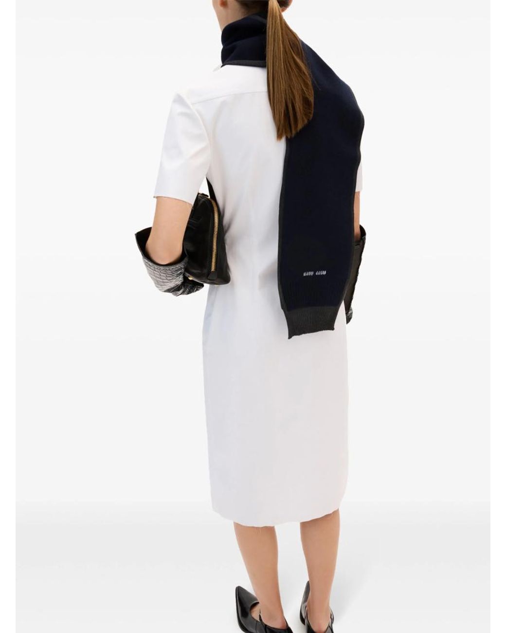 Miu Miu White Poplin Dress