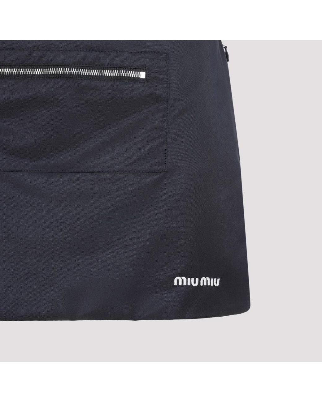 Miu Miu Blue Logo Skirt