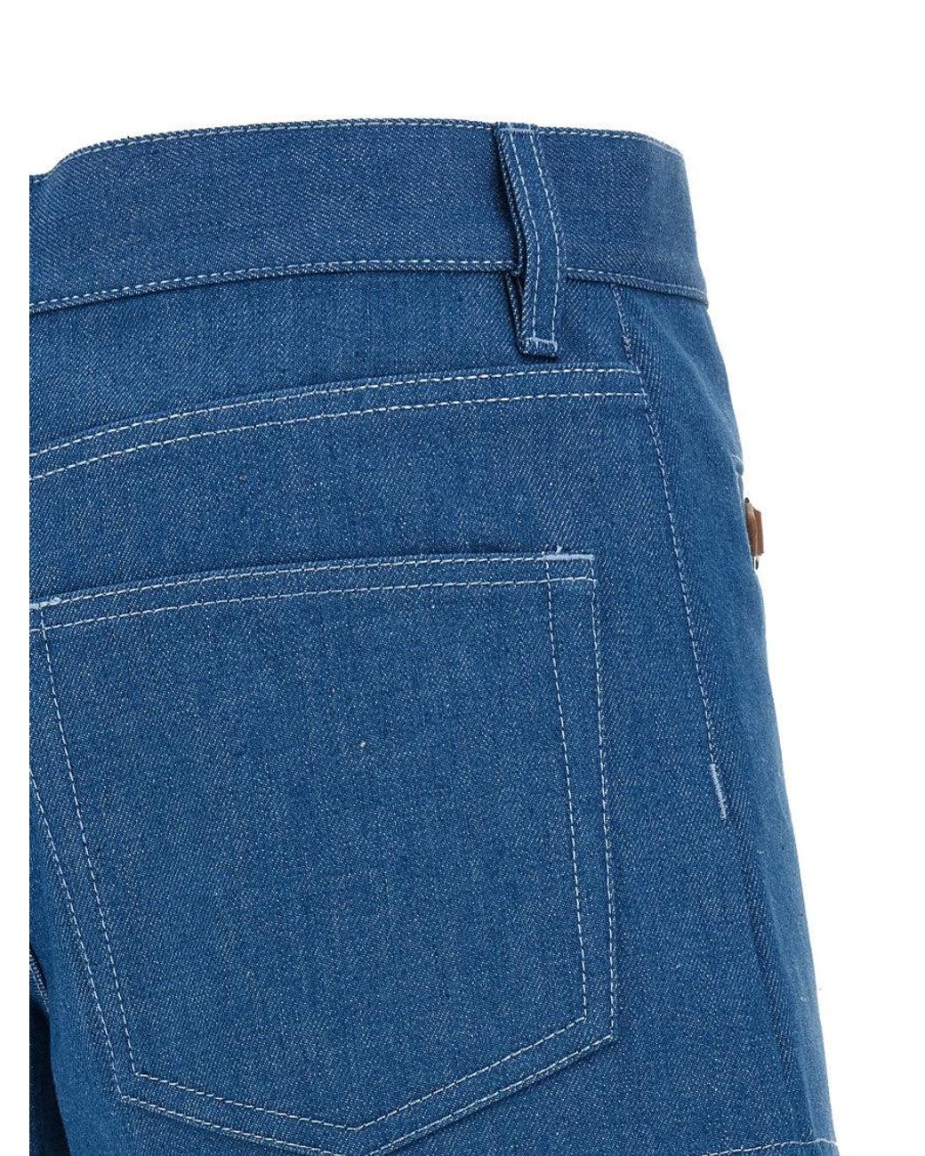 Gucci Blue Cotton Bermuda Shorts