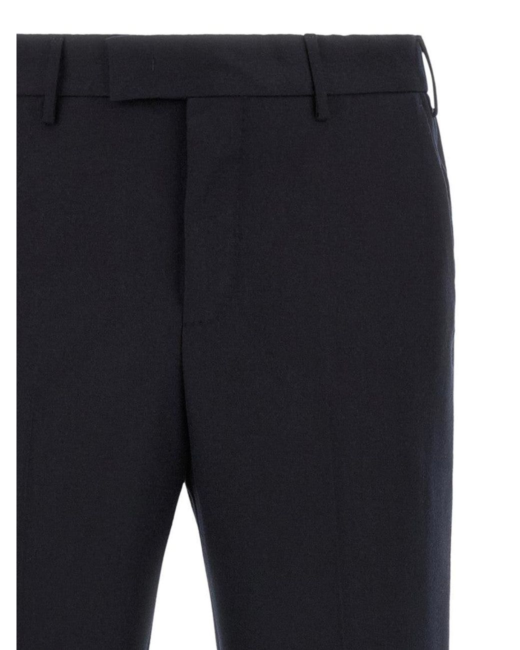 PT Torino Blue Dark Slim Trousers for men