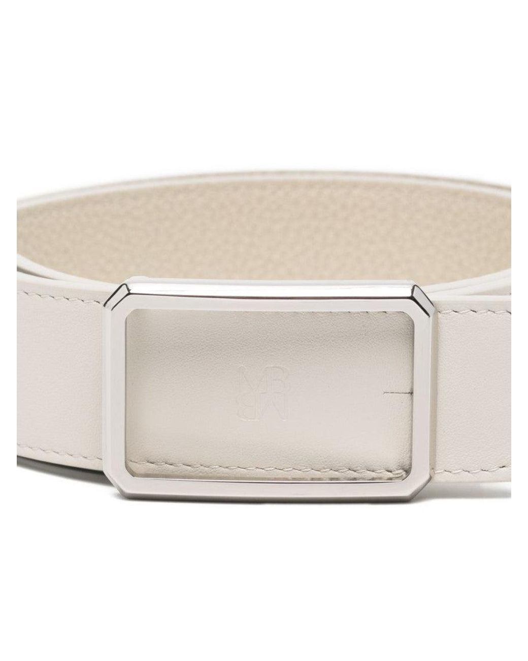 Maison Boinet Natural Off None Solid Casual Belt