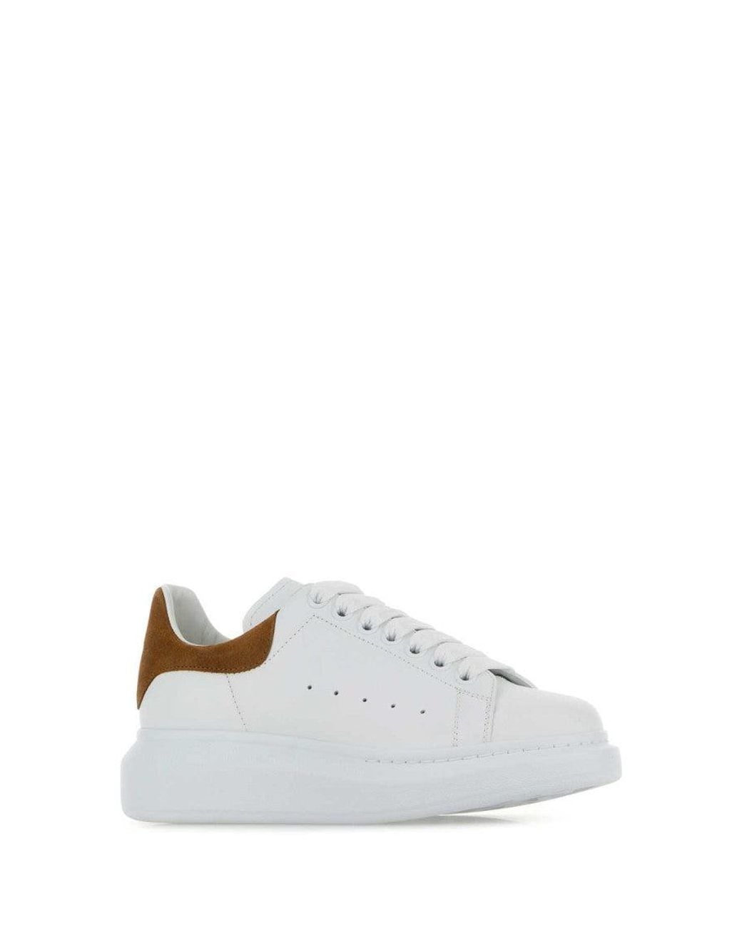 McQueen White Lace Up Sneakers