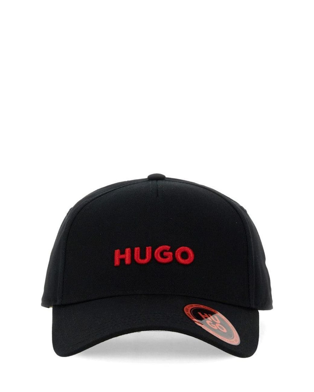 HUGO Black Embroidered Logo Baseball Hat for men