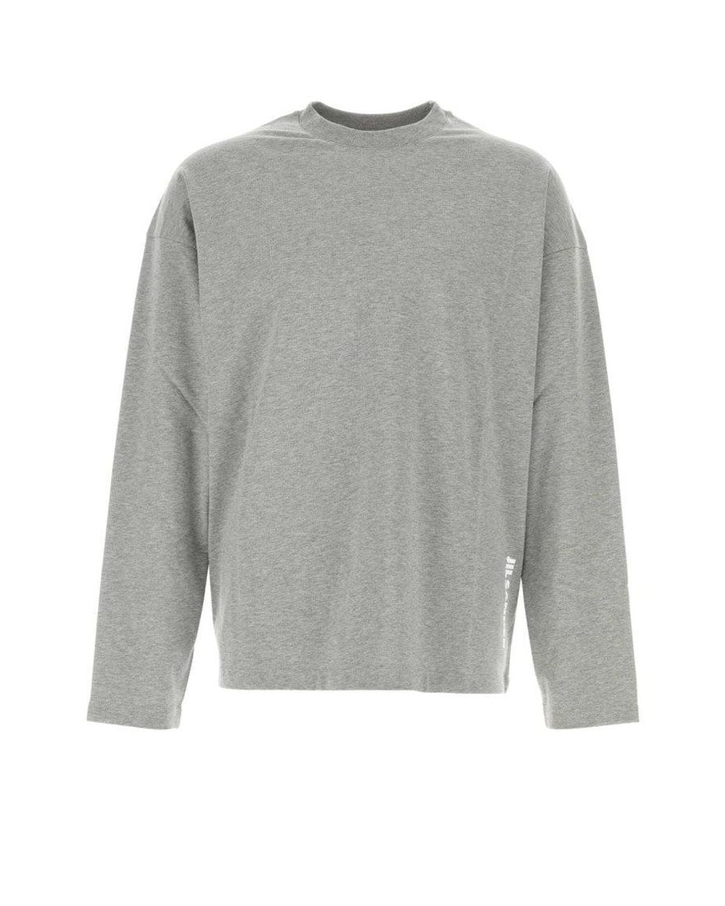 Jil Sander Gray Crew Neck T-Shirts for men