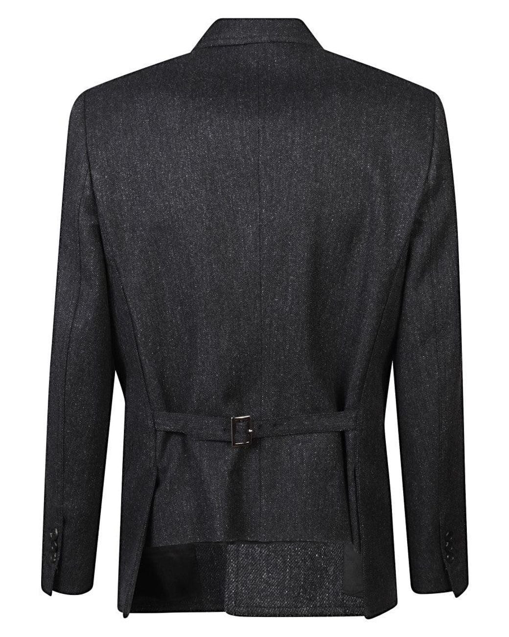 DSquared² Black Dark Single Breasted Blazer for men