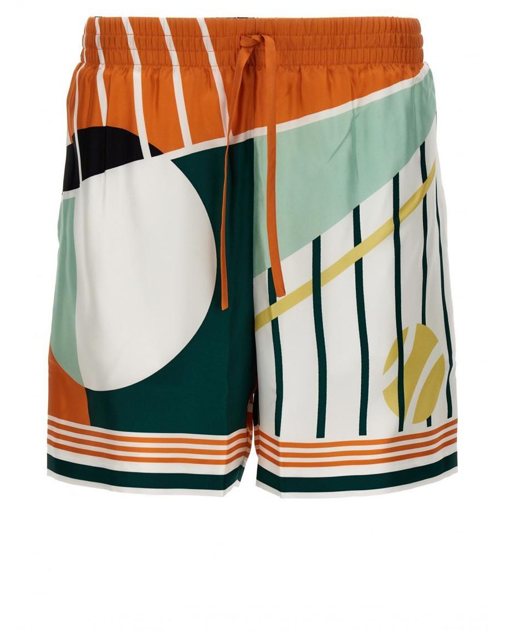Casablanca Green Printed Bermuda Shorts for men
