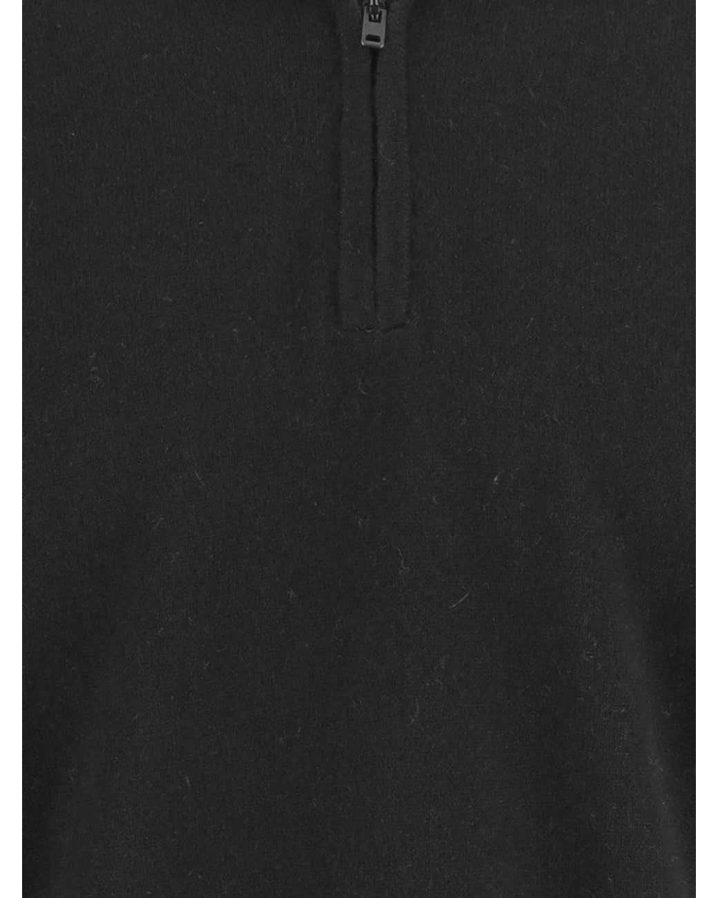 Vince Black Half Zip Sweater for men