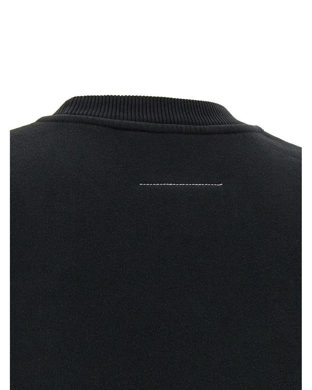 MM6 by Maison Margiela Black 'Numeric Signature Mm6' Sweatshirt