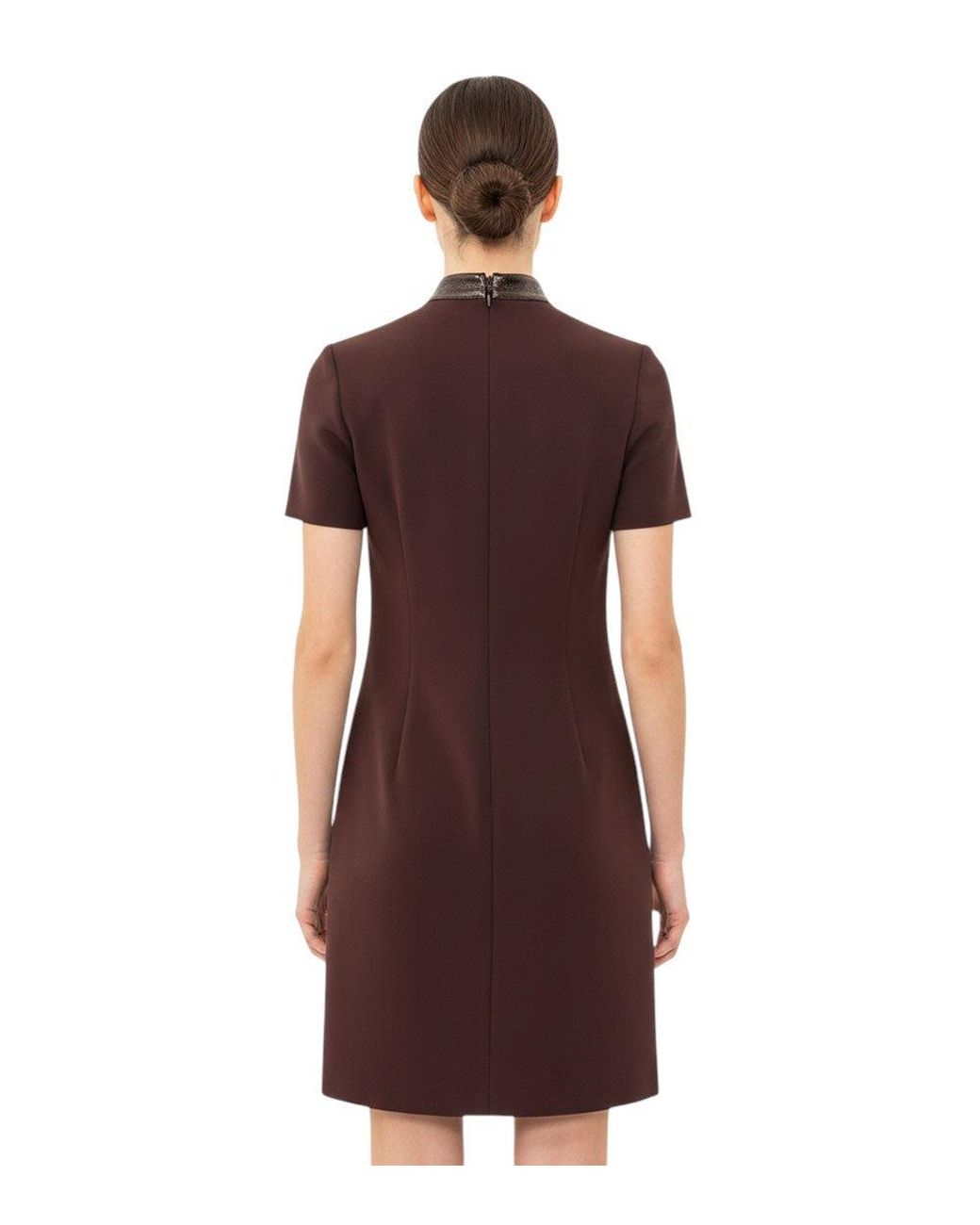 Courreges Red Mock Collar Dress